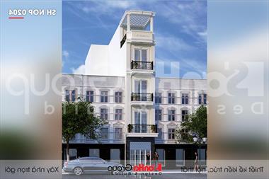 Mẫu nhà phố tân cổ điển 5 tầng diện tích 3,1mx 18,6m tại Bình Thuận - SH NOP 0204