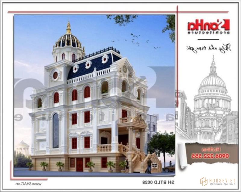 biệt thự lâu đài 3 tầng