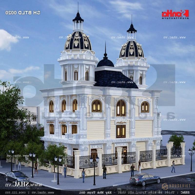 biệt thự lâu đài 3 tầng