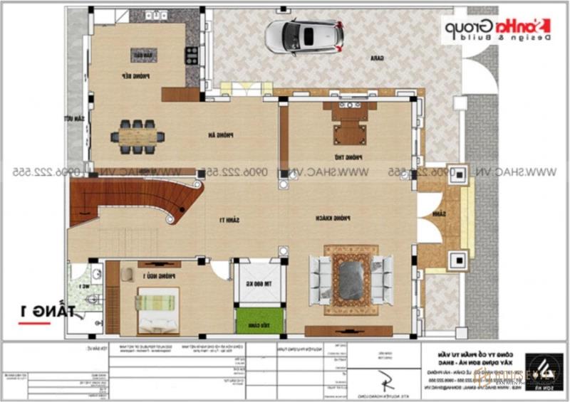 biệt thự lâu đài 3 tầng