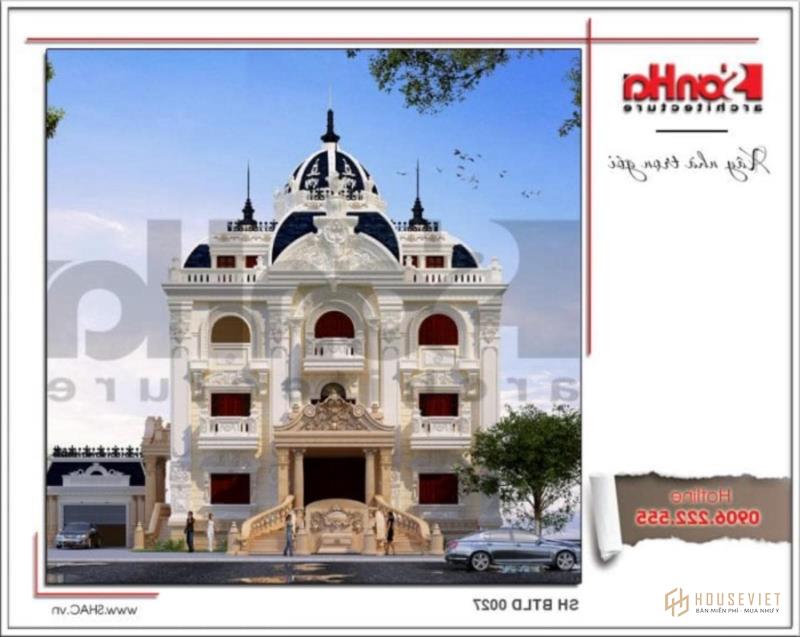 biệt thự lâu đài 3 tầng