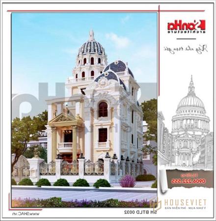 biệt thự lâu đài 3 tầng