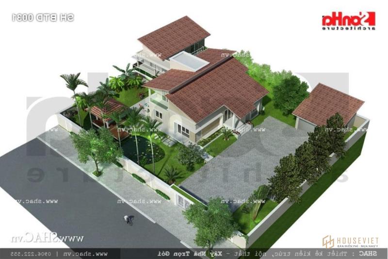 biệt thự lâu đài 3 tầng