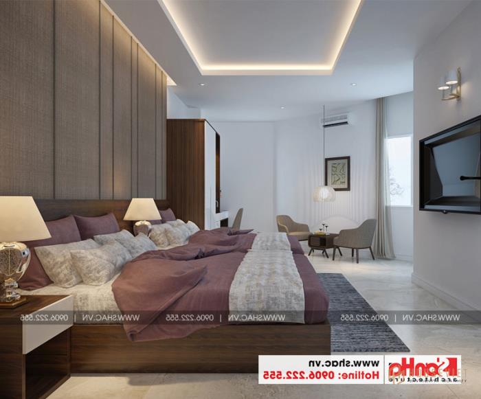 Mẫu phòng ngủ khách sạn đẹp trang trí nội thất đơn giản nhưng tiện nghi 