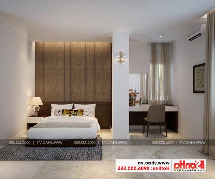 Mẫu thiết kế phòng ngủ khách sạn 3 sao đẹp hút mắt và tiện nghi 