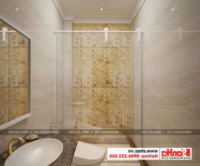 Thiết kế nội thất phòng tắm và vệ sinh khách sạn 3 sao