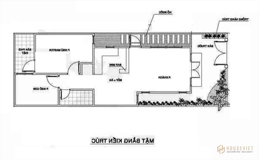 Mặt bằng công năng của mẫu nhà