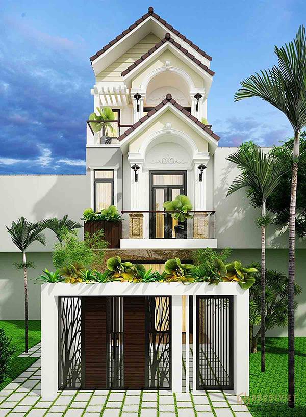 Mẫu nhà đẹp 3 tầng 4x16m