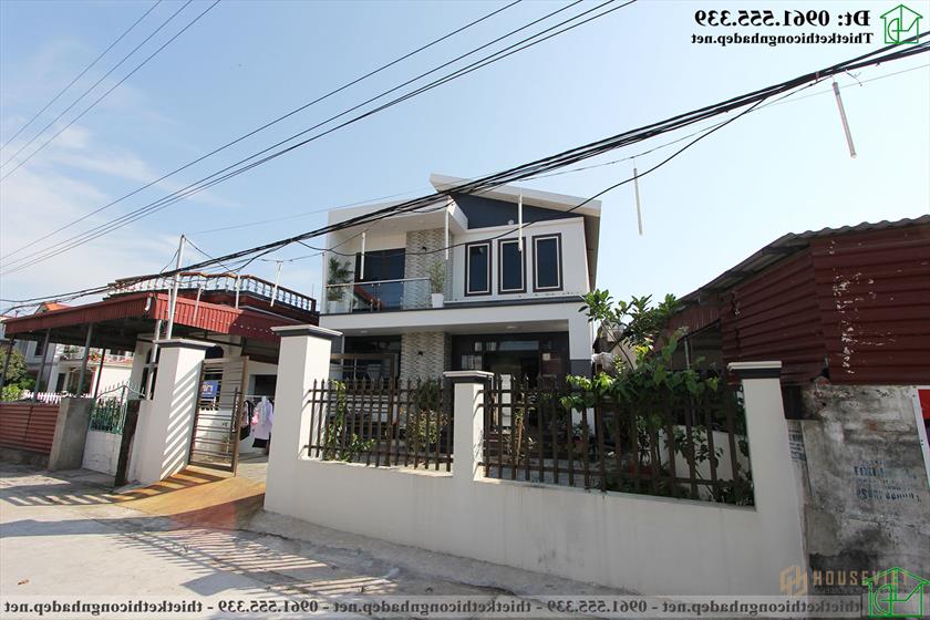 Mặt tiền mẫu nhà cấp 4 có gác lửng đẹp NDNC4114