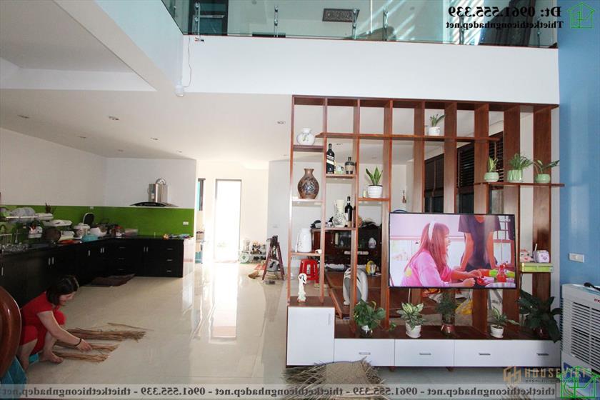 Kệ tivi cho nhà cấp 4 gác lửng NDNC4114