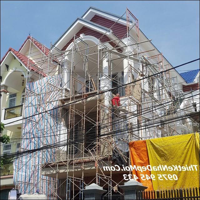 Nhà phố hình chữ L 6m 3 tầng mái thái 