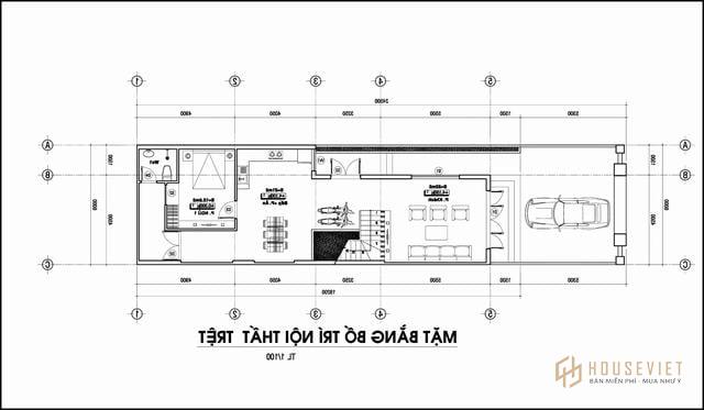 Mat bang thiet ke nha 6x20m