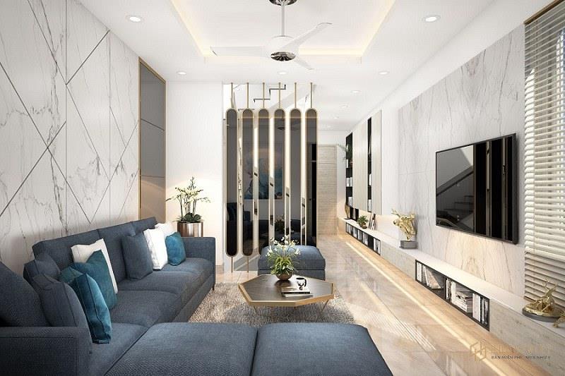Thiết kế phòng khách nhà ống 5m khoa học và hợp lý