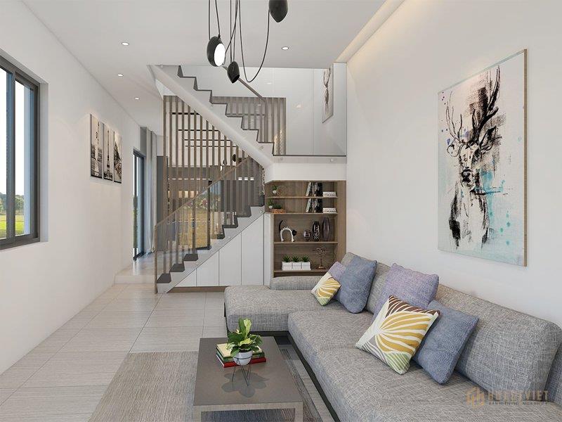 Gạch lát nền màu sáng tạo cảm giác không gian rộng rãi hơn