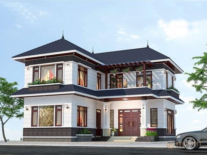 Biệt thự hình chữ L với đầy đủ các công năng