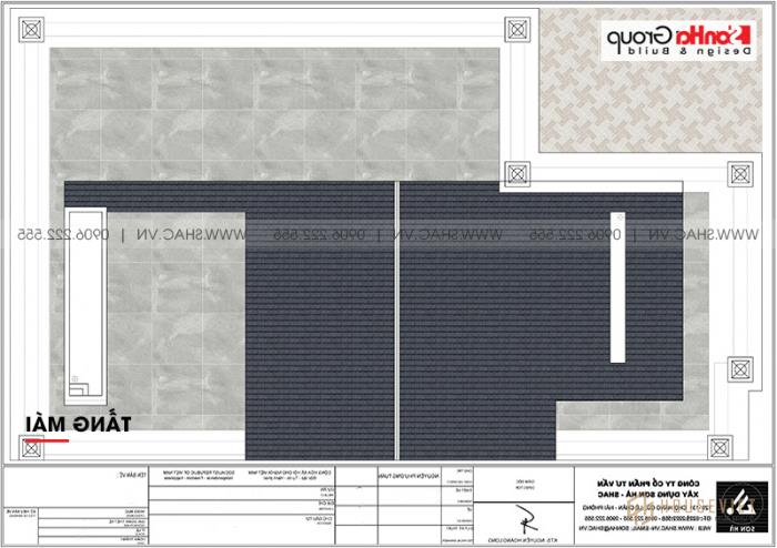 Mặt bằng công năng biệt thự tân cổ điển mái thái kết hợp văn phòng tại Hà Nội 