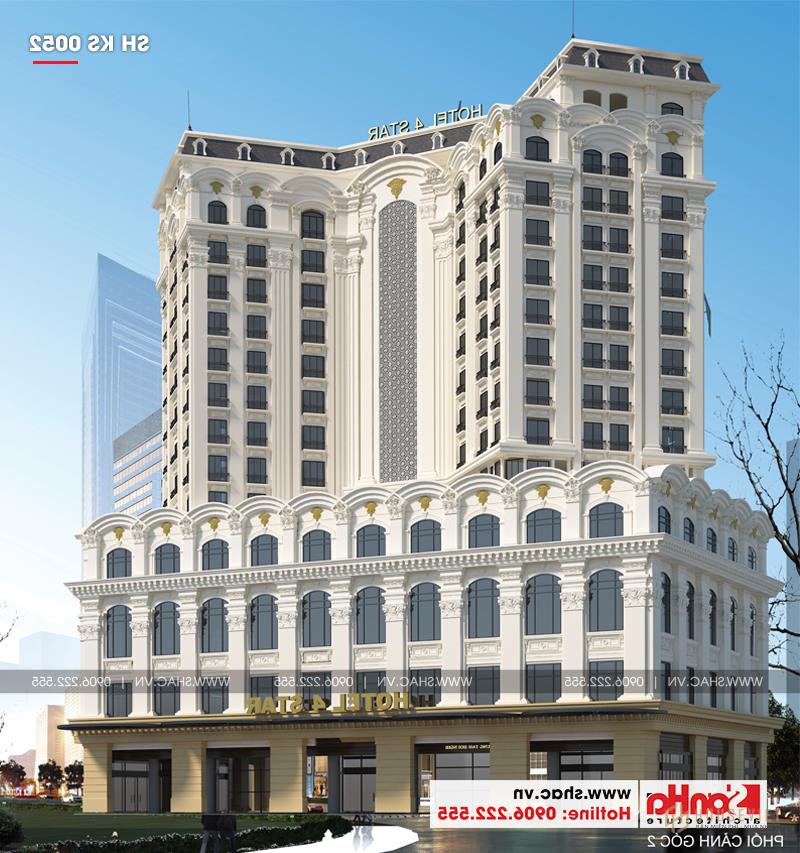 Thiết kế khách sạn tân cổ điển 12 tầng uy nghi, kiên cố đạt tiêu chuẩn 4 sao tại Quảng Ninh 
