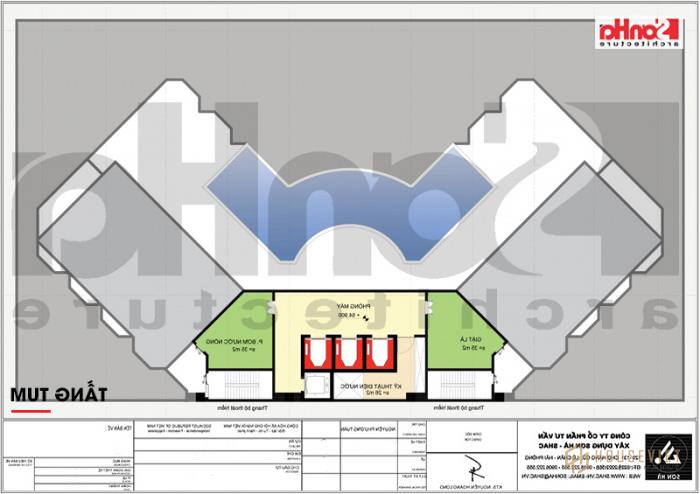Bản vẽ mặt bằng khách sạn tân cổ điển diện tích 2026,4m2 tại Quảng Ninh 