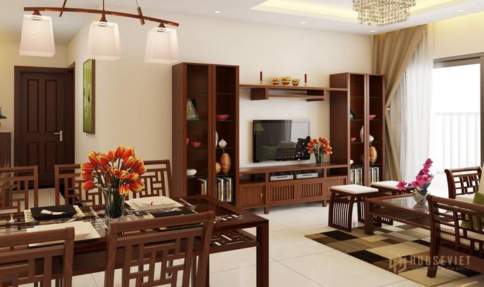 Màu nâu đỏ của gỗ rất phù hợp với không gian thờ cúng