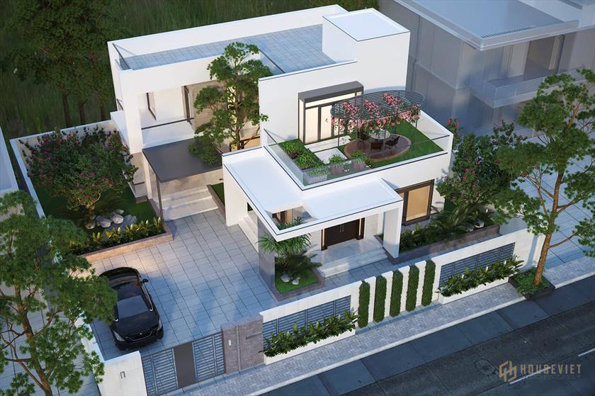 Biệt thự hiện đại ấn tượng 8x13