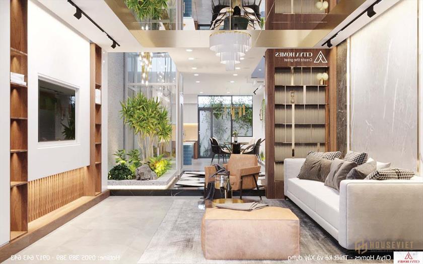 Phòng Khách Với Sự Xuất Hiện Của Cây Xanh Mang Đến Cảm Giác Nhẹ Nhàng