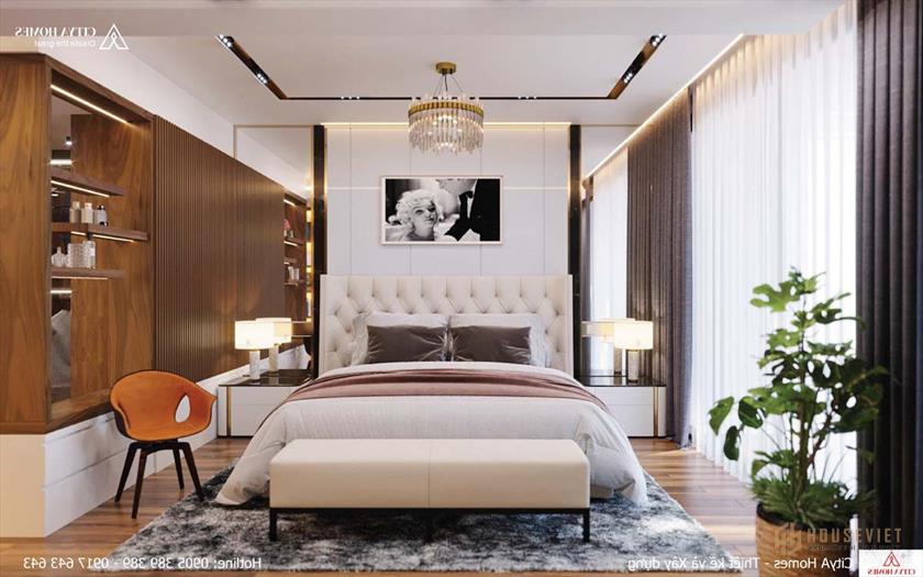 Cách bố trí phòng ngủ đơn rất hợp lý và thể hiện được cá tính của gia chủ