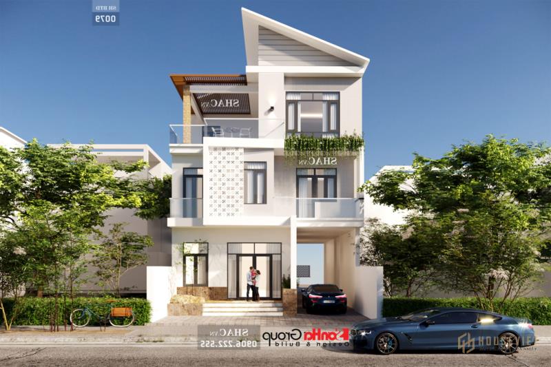 Biệt thự hiện đại 3 tầng có gara rộng 160m2