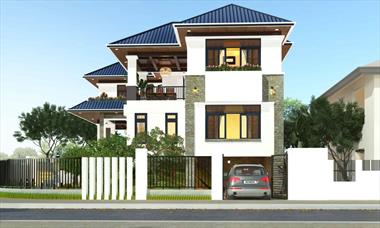 Nhà Biệt Thự 3 Tầng Mái Thái Hiện Đại Nhìn Là Muốn Xây