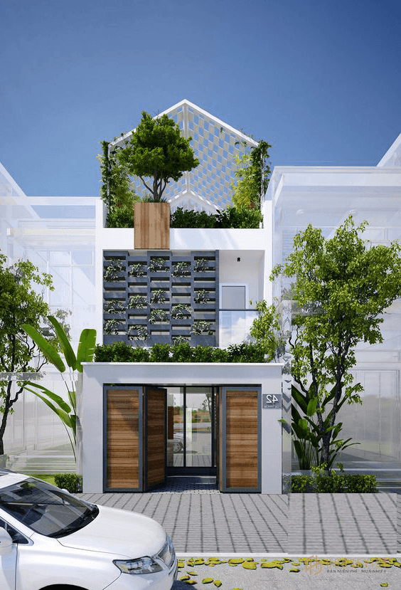 Nhà ống 2 tầng 5x20 hài hòa với thiên nhiên