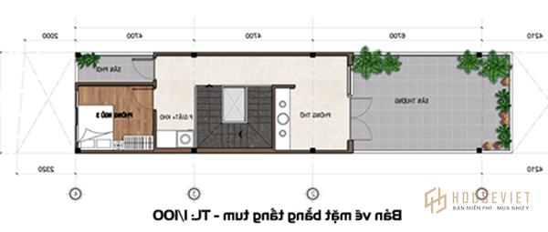 Bản vẽ mặt bằng nhà 2 tầng