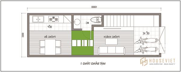 Bản vẽ thiết kế nhà 3x10m