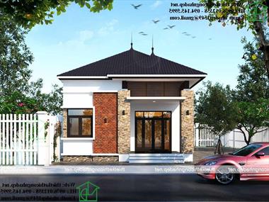 Mẫu nhà cấp 4 7 × 15 nhỏ gọn và độc đáo tại Hà Nội NDNC4115