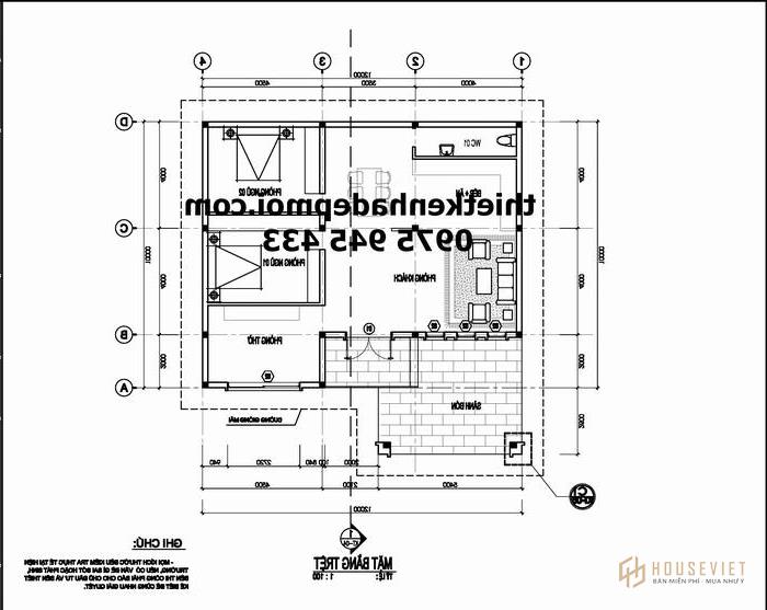 Thiết kế nhà rất nhanh diện tích rộng 100m2.