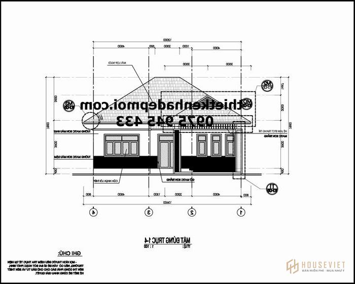 Mặt bằng tầng 1 phòng ngủ 100m2 tuyệt đẹp
