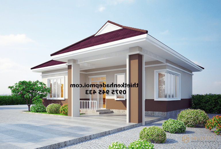 Mẫu thiết kế nhà 1 tầng mái thái ở nông thôn 100m2 đẹp