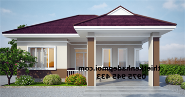 Những mẫu biệt thự nhà vườn 1 tầng 100m2 mái thái hiện đại phong thủy Nhật Bản năm 2022