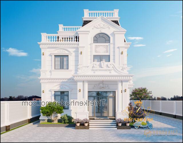 Thiết kế biệt thự 2 tầng kiểu Pháp 10m