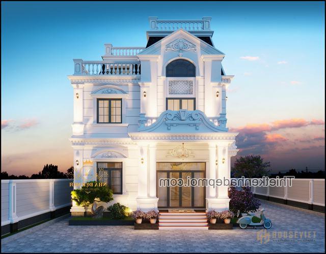 Biệt thự bán cổ điển 1 trệt 1 lầu mặt tiền 10m