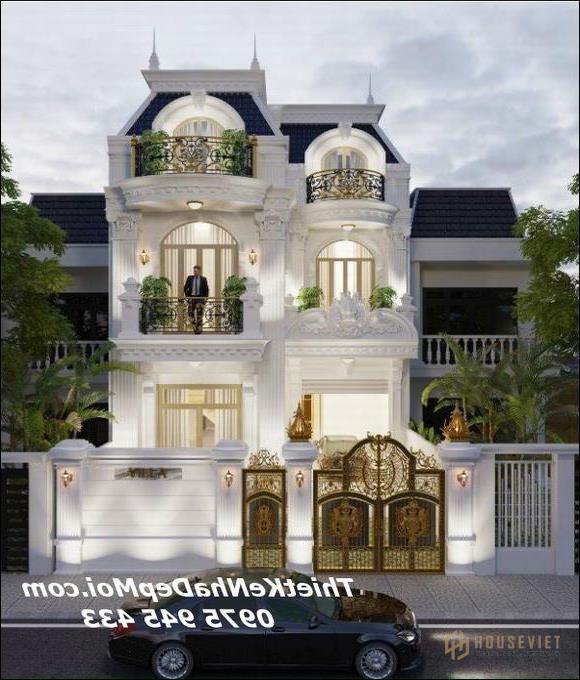 Biệt thự tân cổ điển 3 tầng mặt tiền 9m