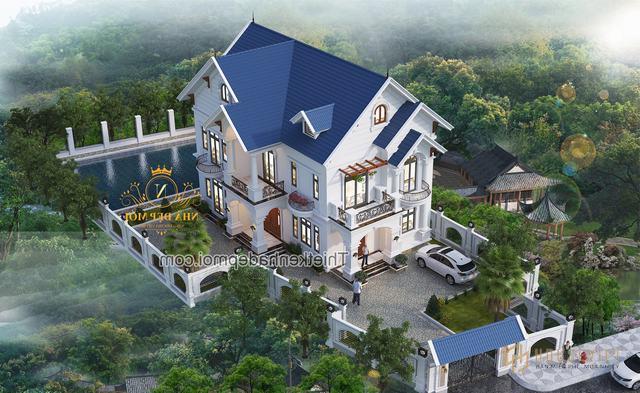 Biệt thự mái thái sân vườn 2021