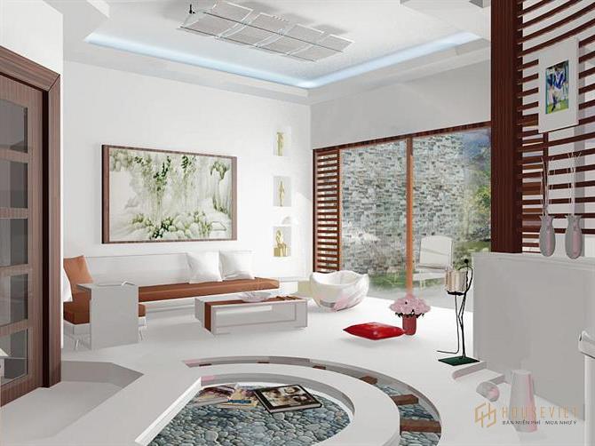 Thiết kế phòng khách không gian mở hiện đại, hợp thời trang