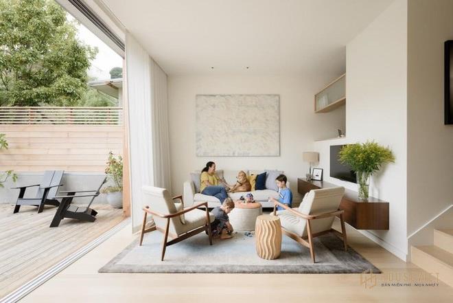 thiết kế phòng khách không gian mở theo phong cách hiện đại