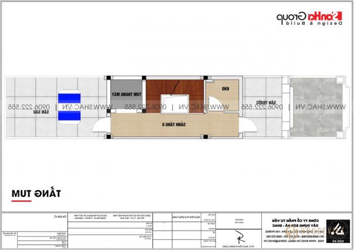 Mặt bằng công năng mẫu nhà tân cổ điển 6 tầng kết hợp kinh doanh 