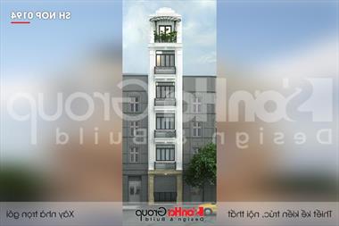 Mẫu nhà ống tân cổ điển 6 tầng kết hợp kinh doanh tại Quảng Ninh - SH NOP 0194