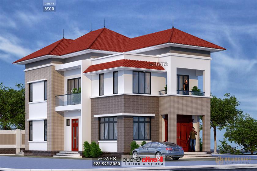 Biệt thự 2 tầng mái thái rộng 115m2