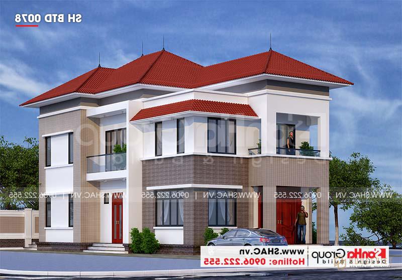 Kiến trúc biệt thự mái thái 2 tầng hiện đại đẹp đến từng chi tiết 