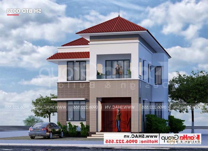 Vật liệu kính được sử dụng một cách tinh tế làm tăng vẻ sang trọng cho ngôi biệt thự 