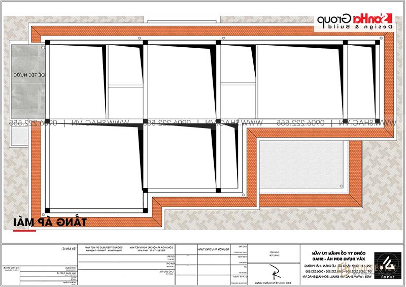 Mặt bằng công năng tầng áp mái