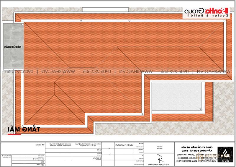 Mặt bằng công năng tầng mái