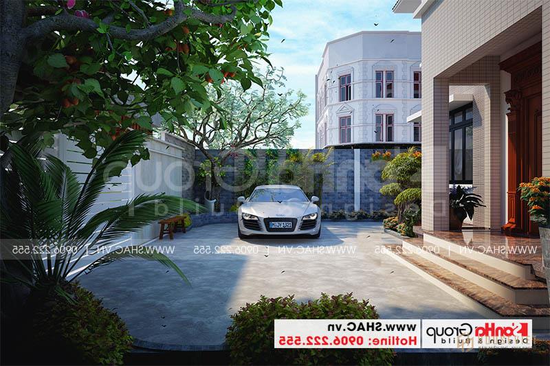 Sân vườn được thiết kế tinh tế bởi KTS Sơn Hà Group 